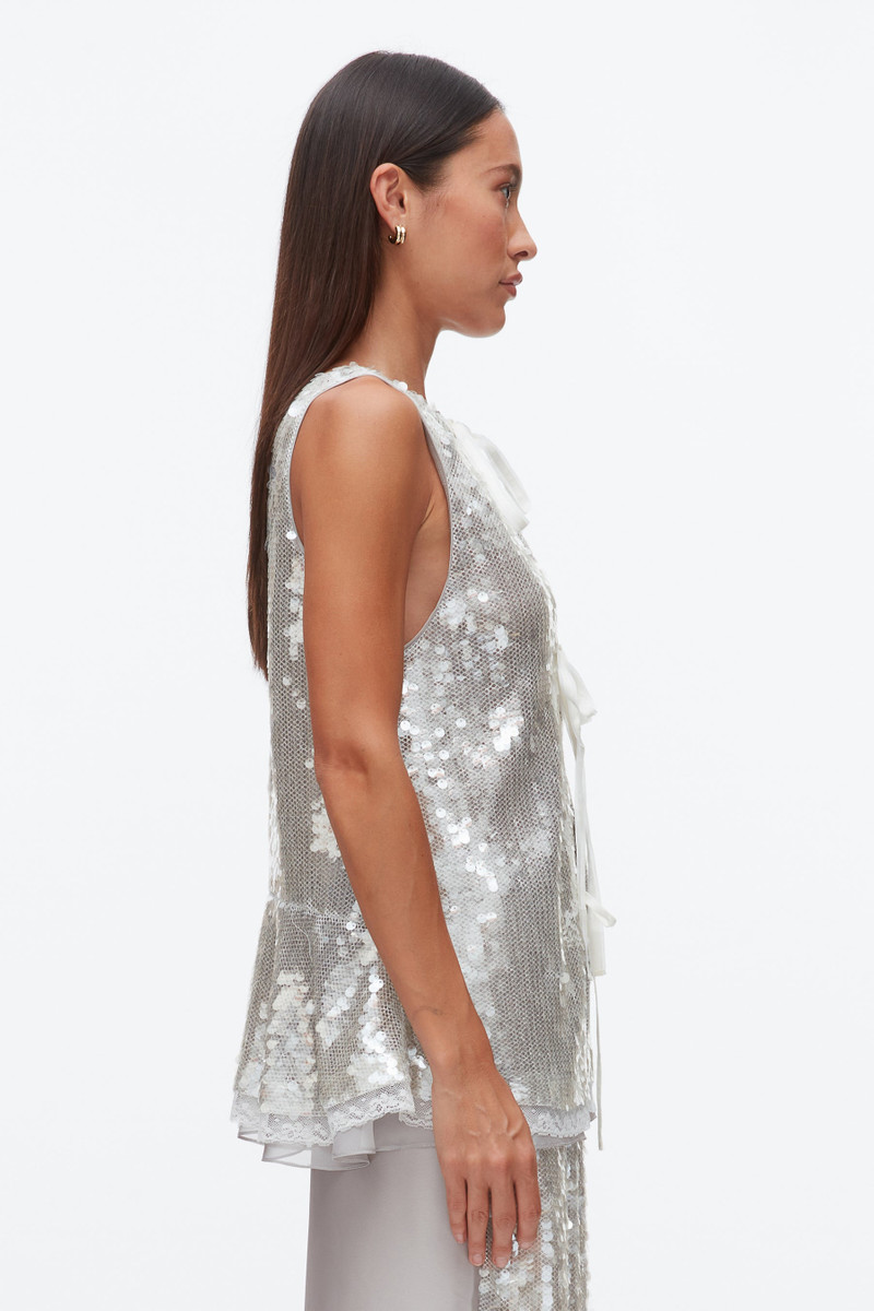 Sequin Tank with Bows 5