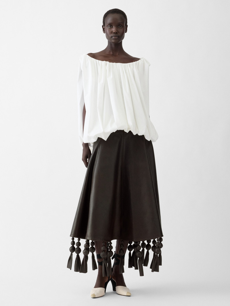 JACQUEMUS The Triangle leather skirt outlook