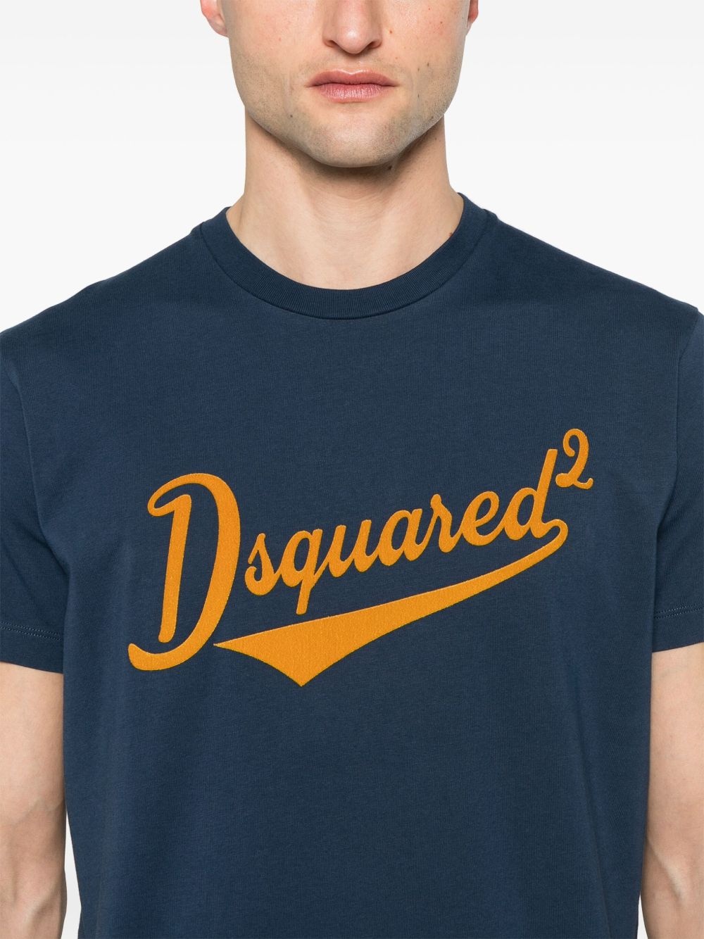 logo-flocked T-shirt - 4