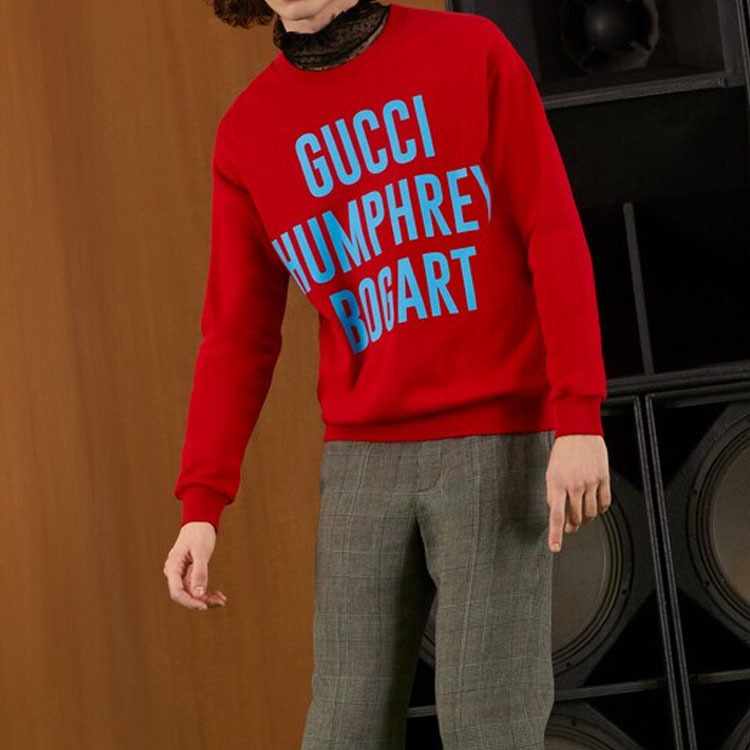 Gucci 'Humphrey Bogart' Print Sweatshirt 'Red' 623245-XJEN-86269 - 5