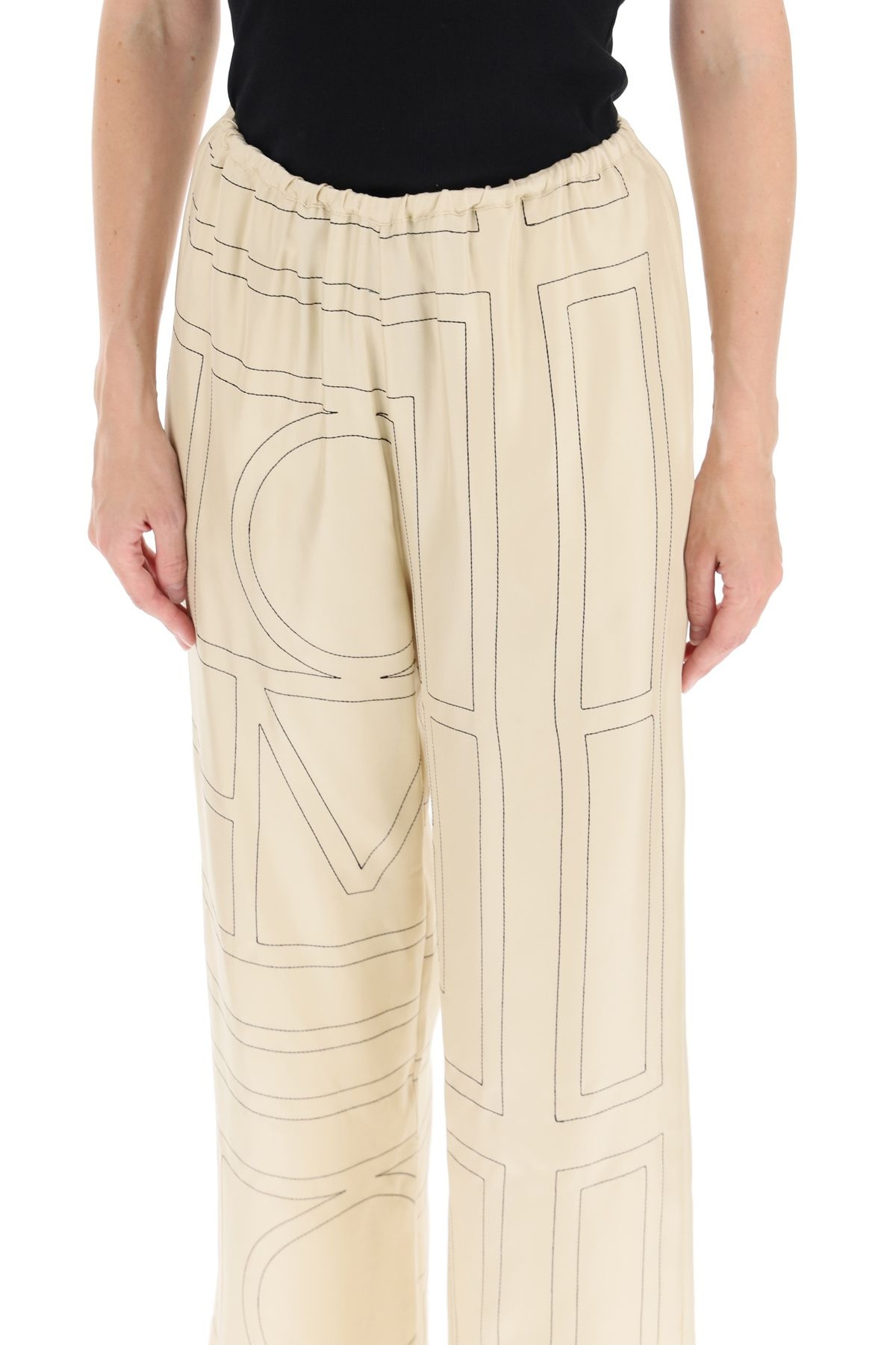 MONOGRAM EMBROIDERED PAJAMA TROUSERS - 5