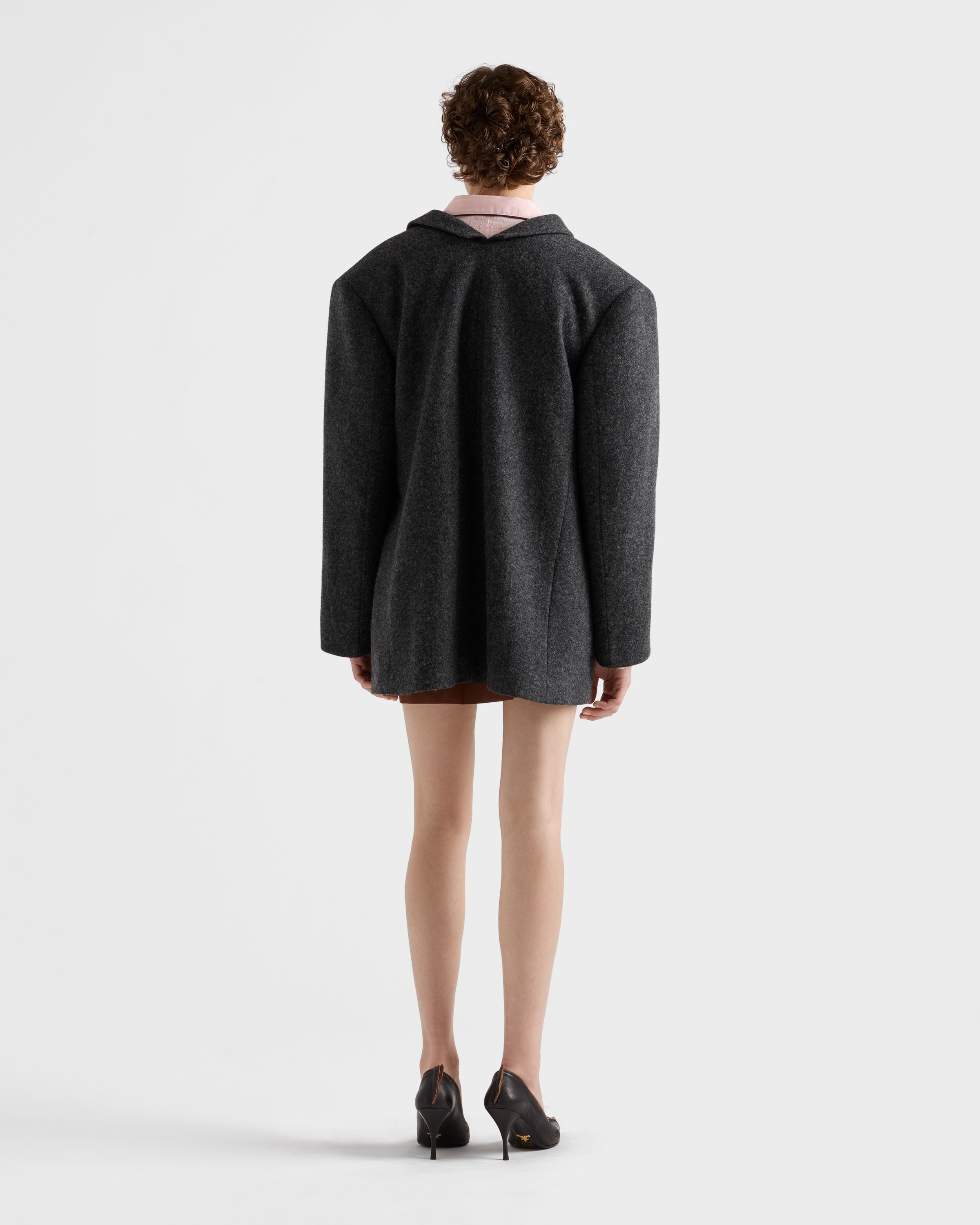 Single-breasted shetland wool jacket - 5