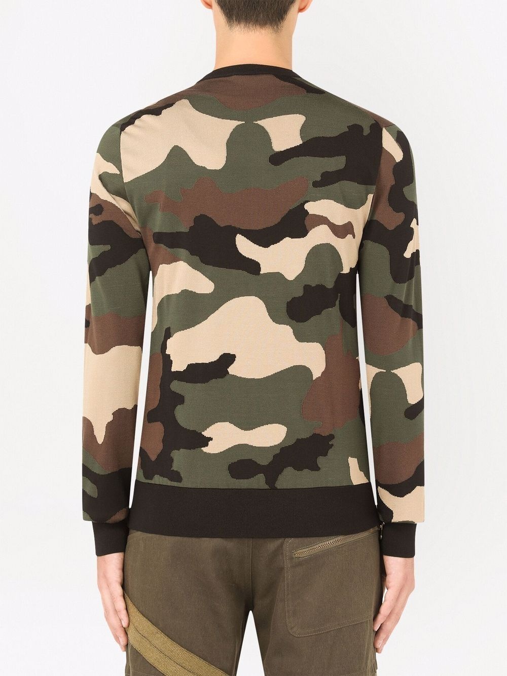 camouflage-pattern silk jumper - 4