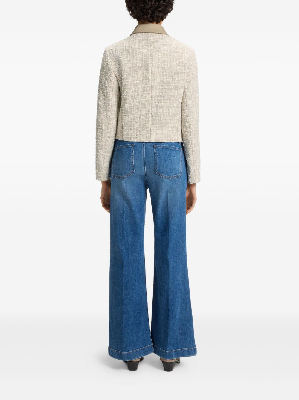 tweed cropped jacket - 3