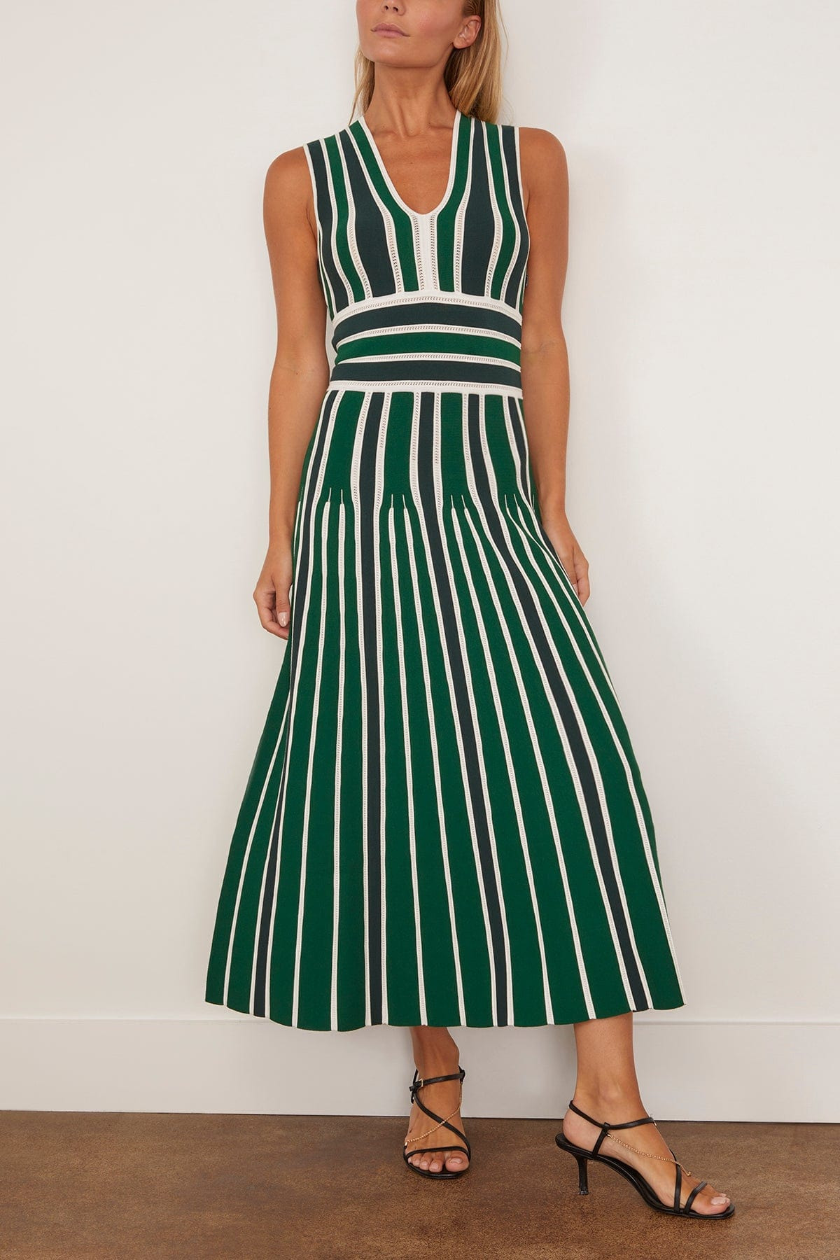 Tallone Knitted Dress in Green - 3