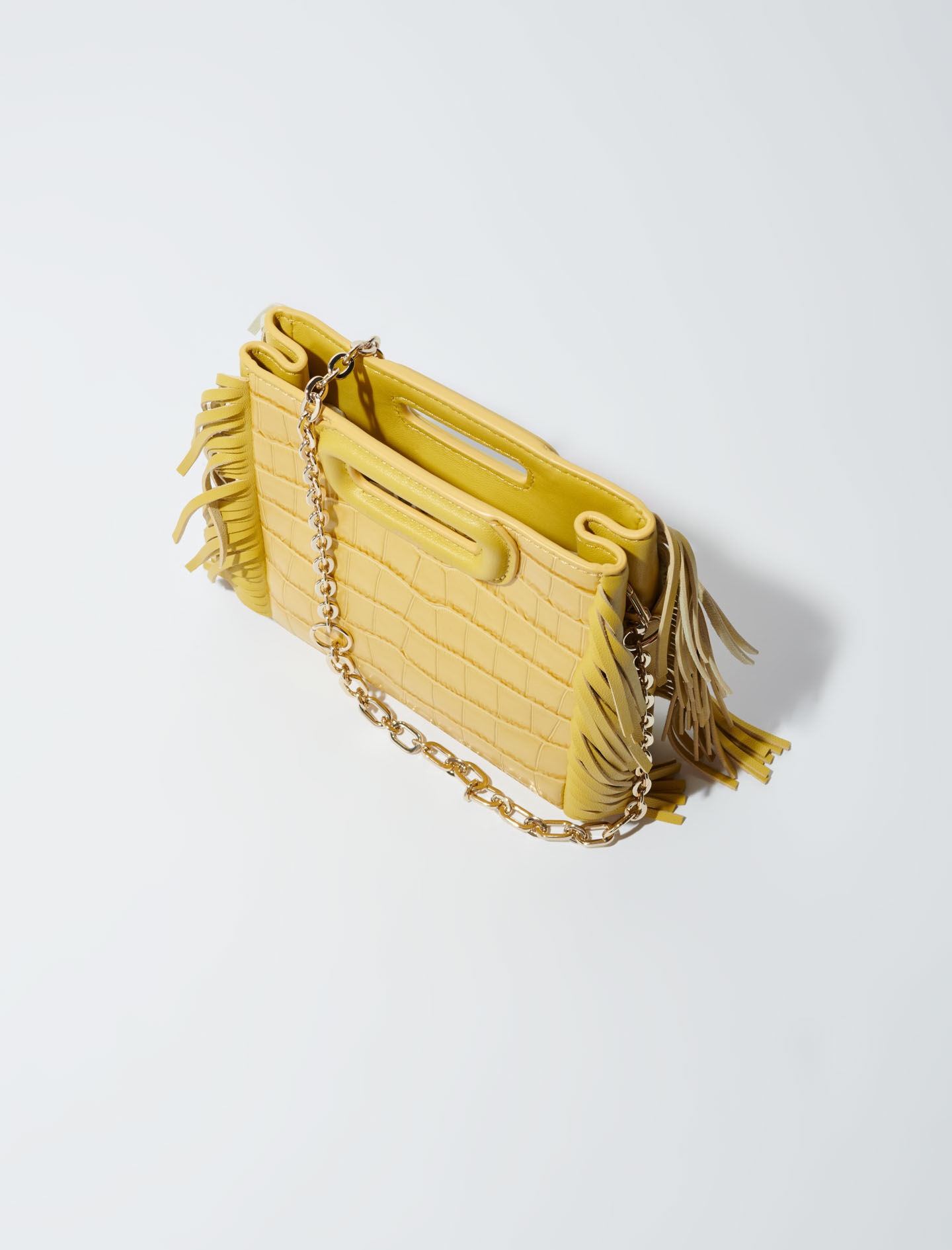 Mini embossed-leather M bag with chain - 4