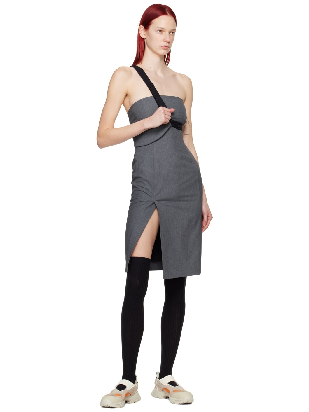 SSENSE Exclusive Gray Cinch Bag Dress - 4