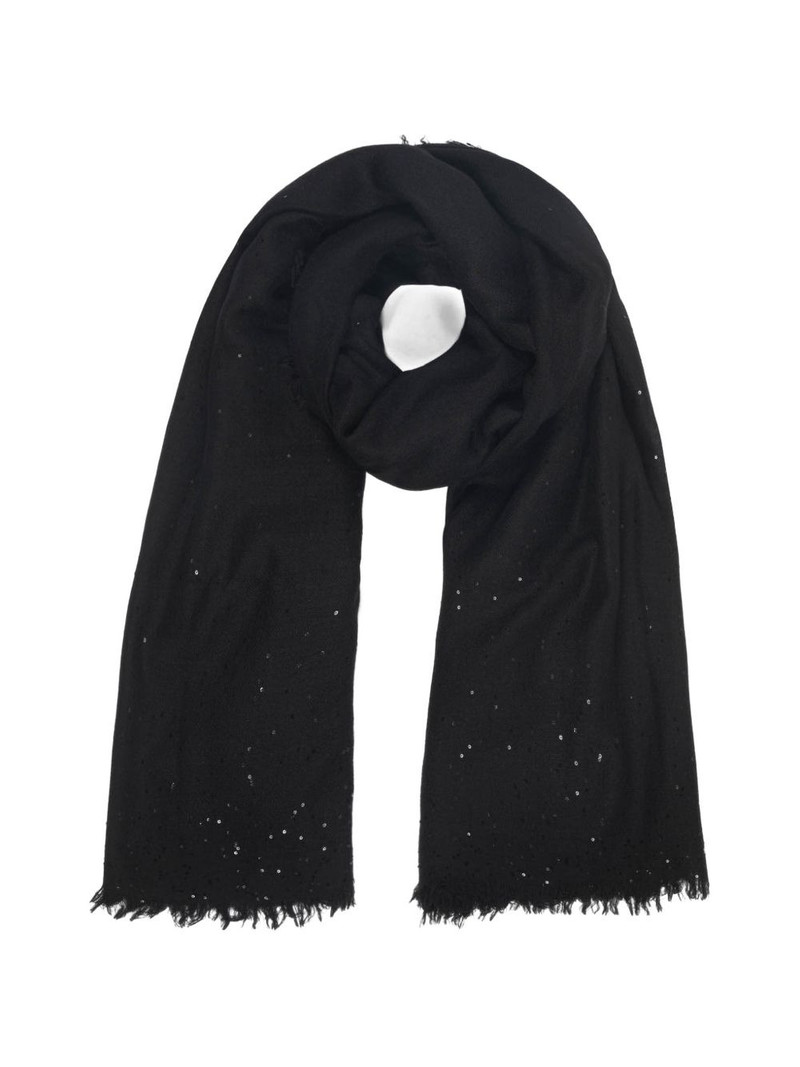 sequin fringed scarf 1