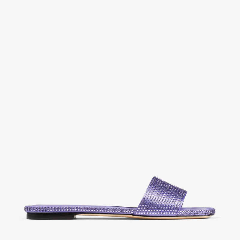 Clovis Flat Tanzanite Satin Crystal Flats - 1