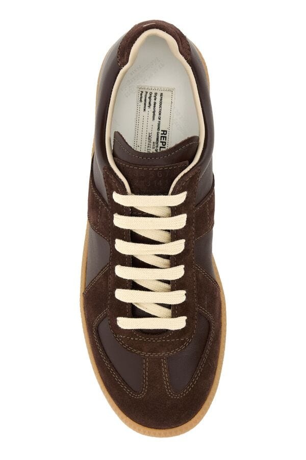 Chocolate leather Replica sneakers - 4