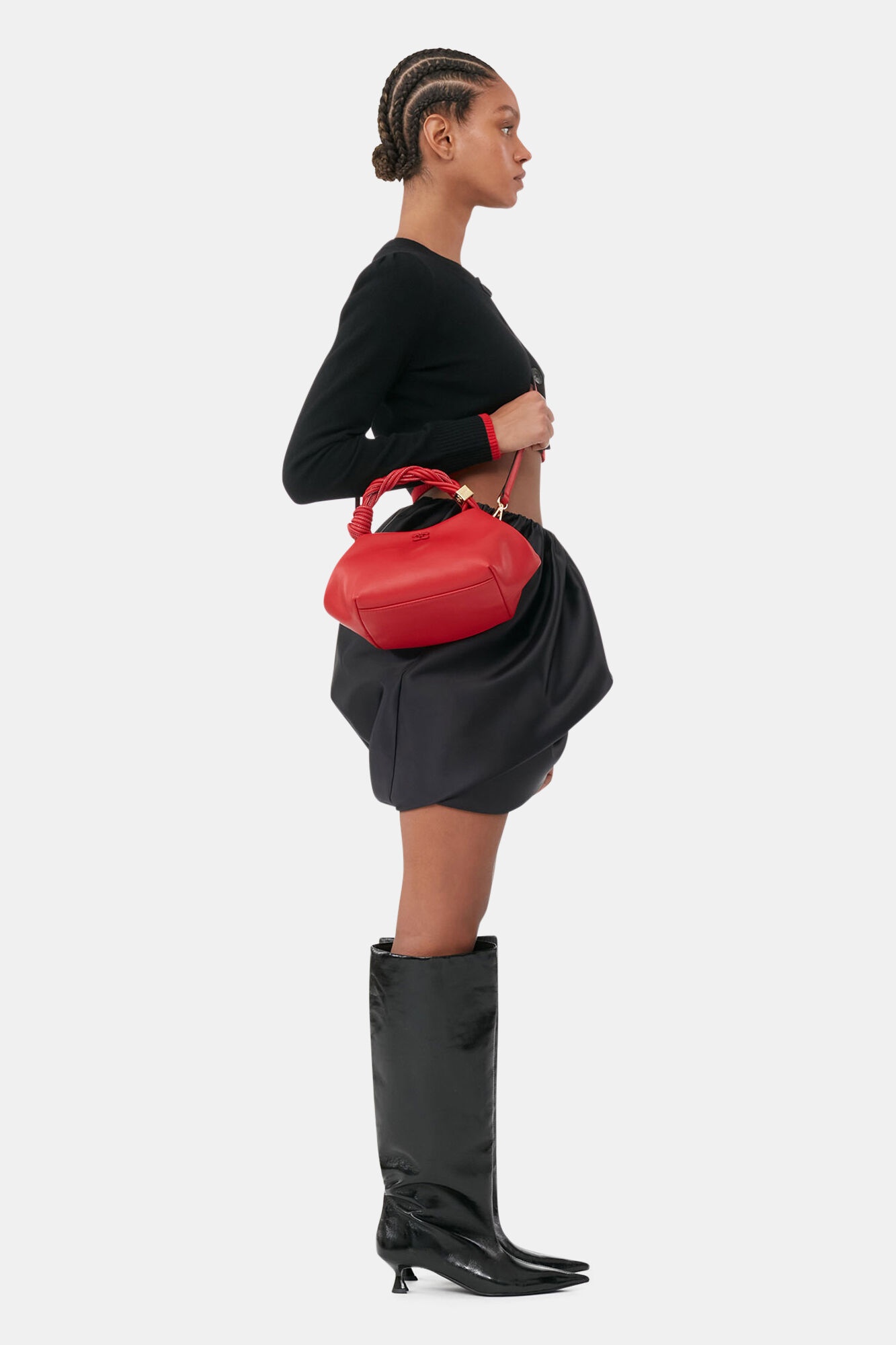 RED SMALL GANNI BOU BAG - 9