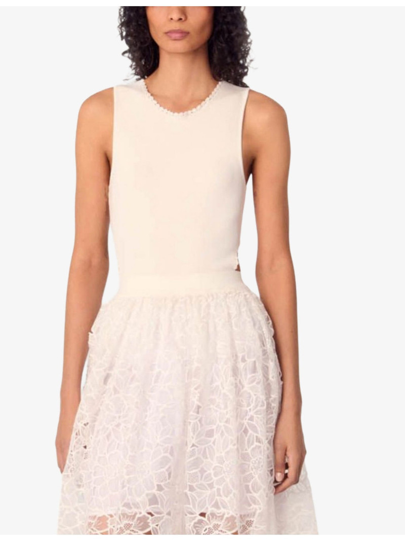 maje Sleeveless Cut-Out Stretch-Woven Body outlook