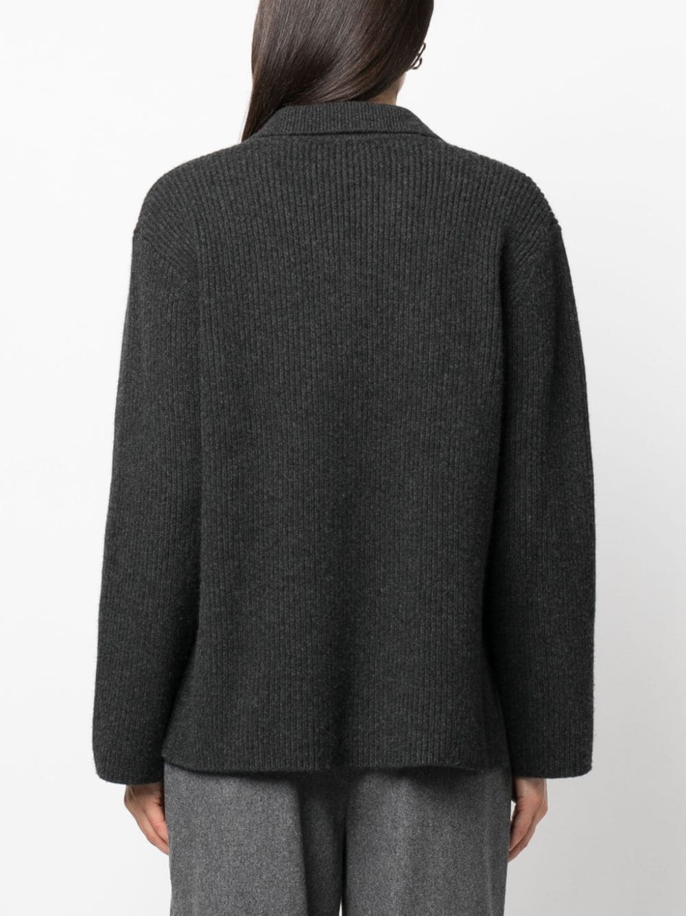 polo collar wool-blend jumper - 4