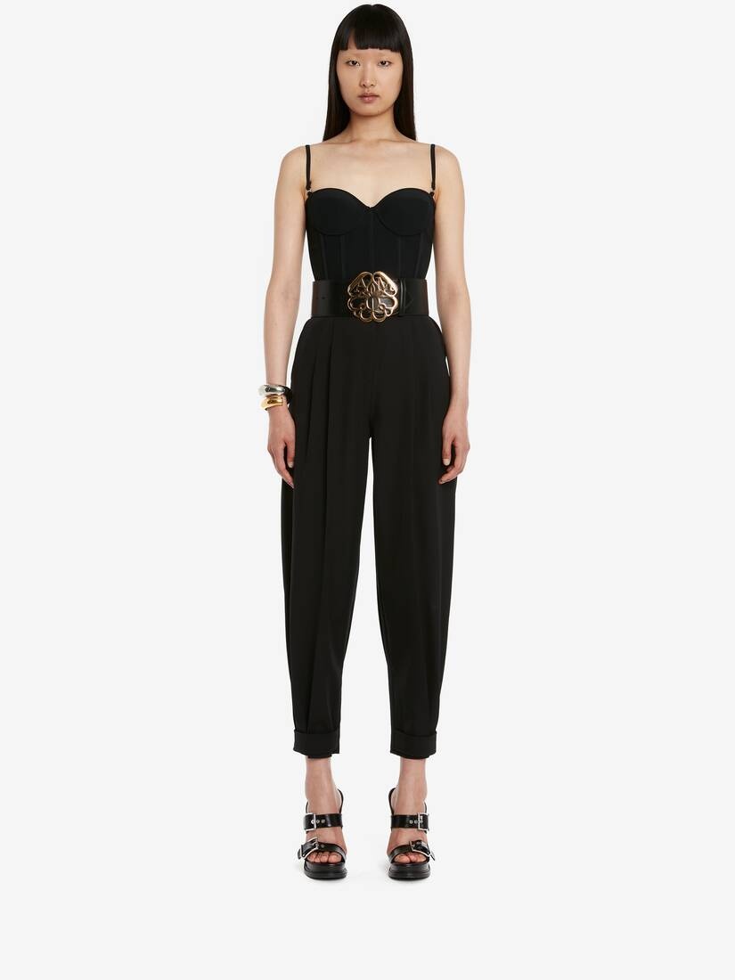 Corset Top in Black - 2