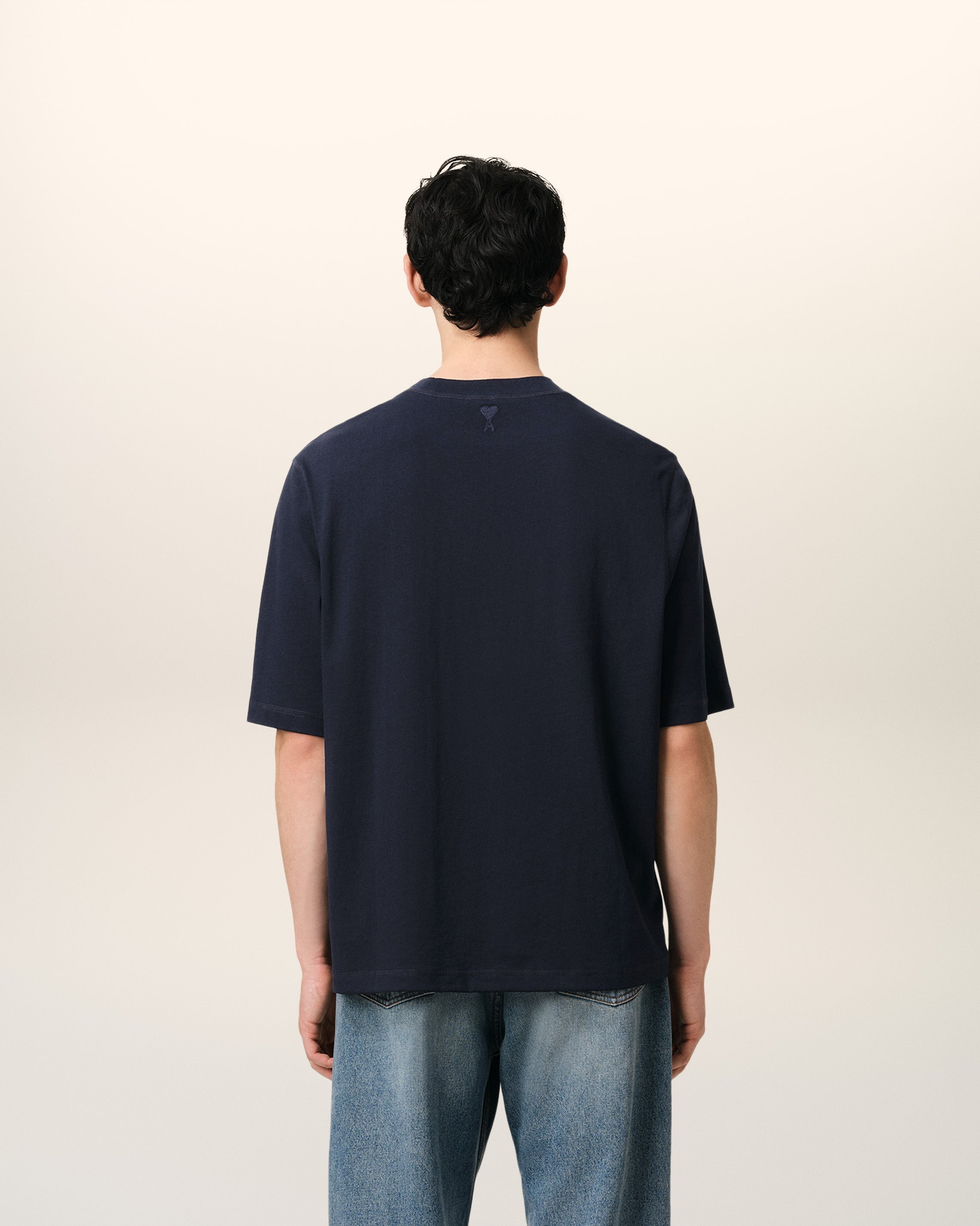NAVY COTTON T-SHIRT - 5