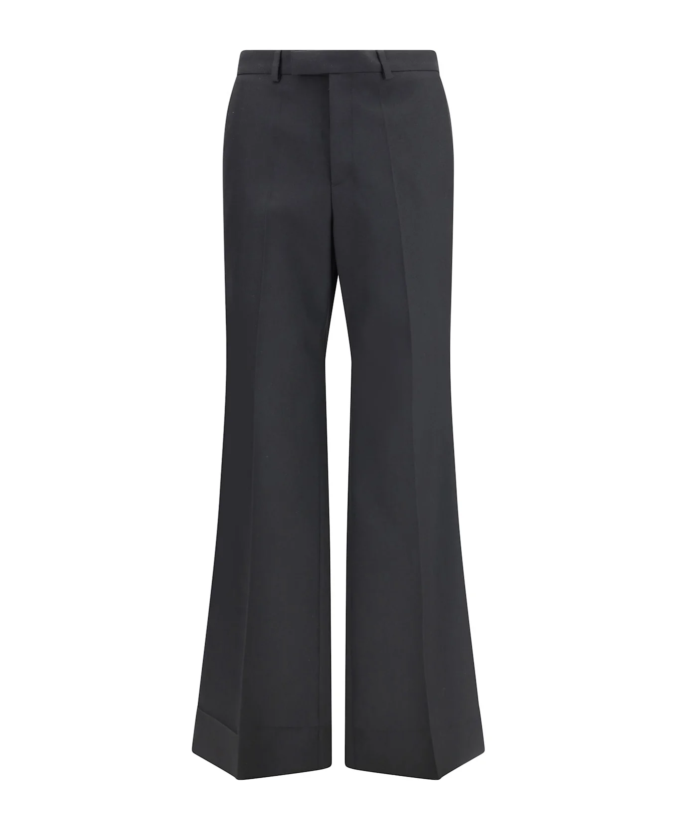 Black Nylon Gabardine Trousers - 1