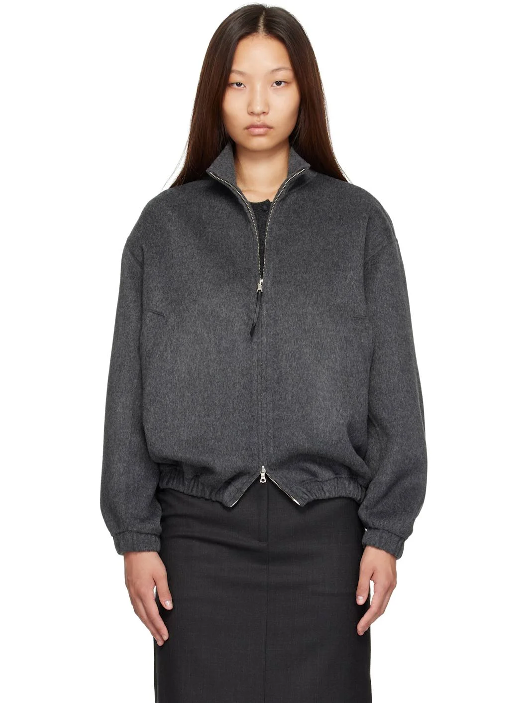 Gray Plaza Zip Jacket - 1