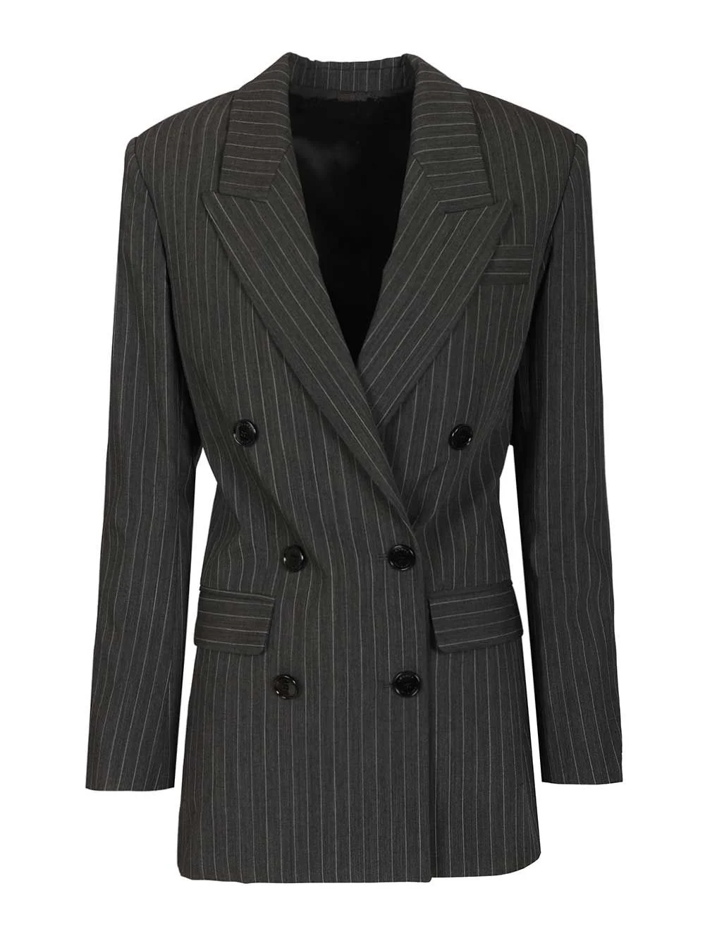Double Breasted Blazer Jackets Grey - 1