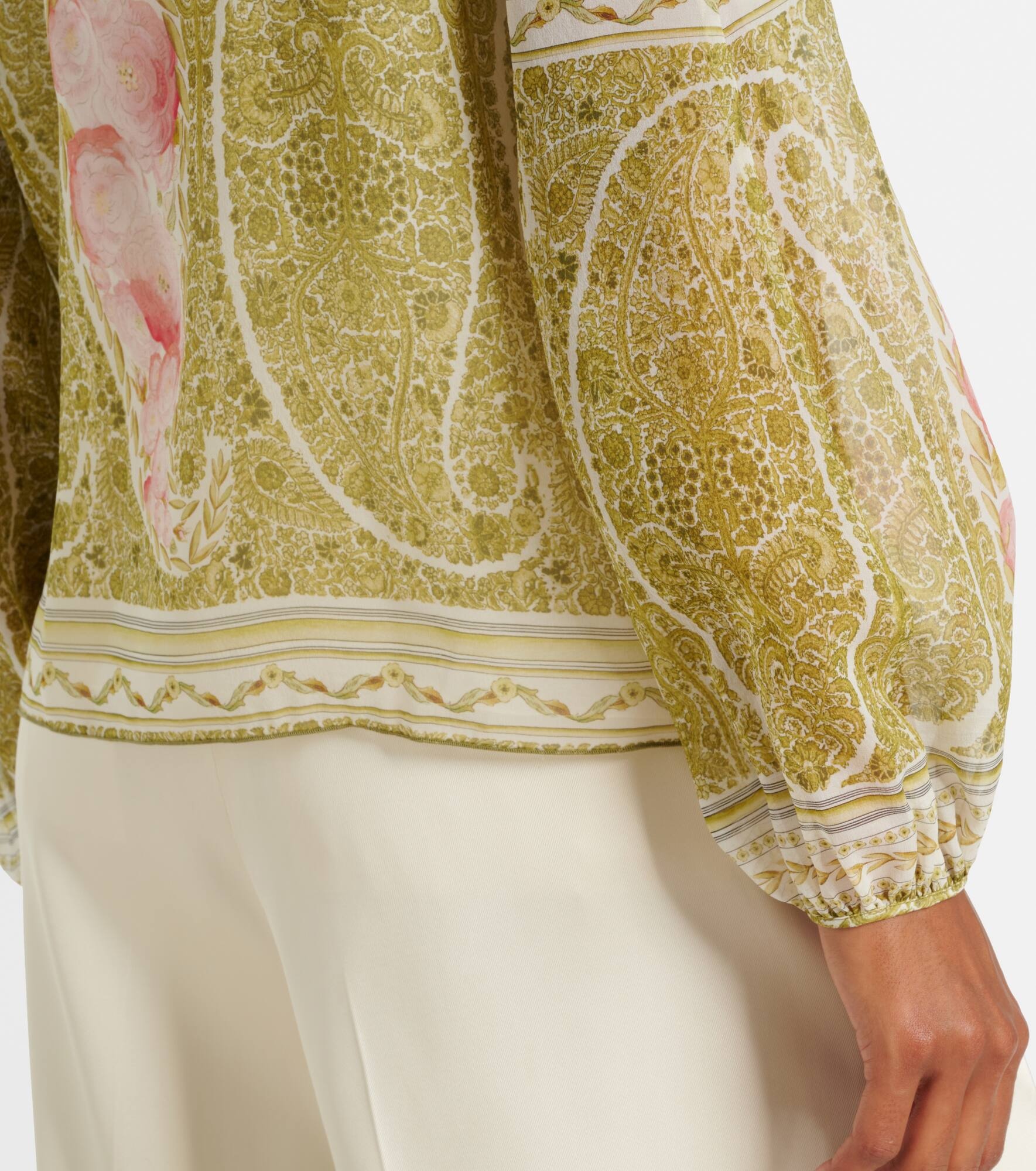 Printed silk georgette blouse - 5