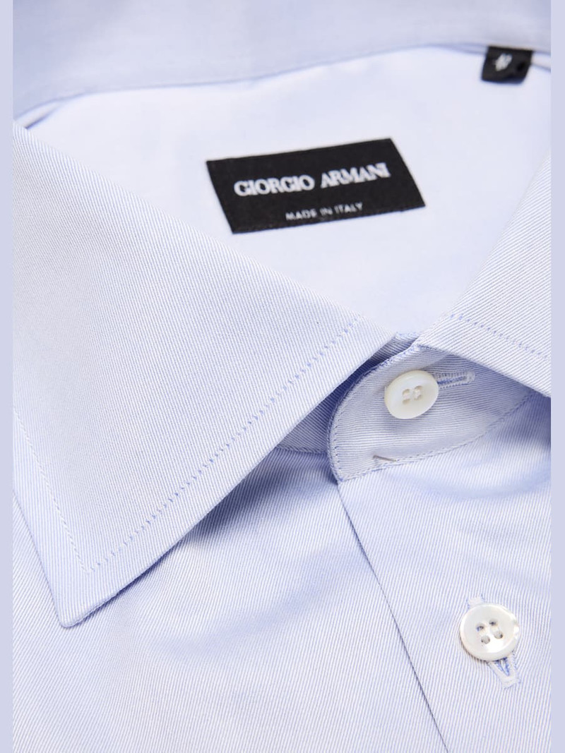 GIORGIO ARMANI Men's Solid Cotton Dress Shirt outlook