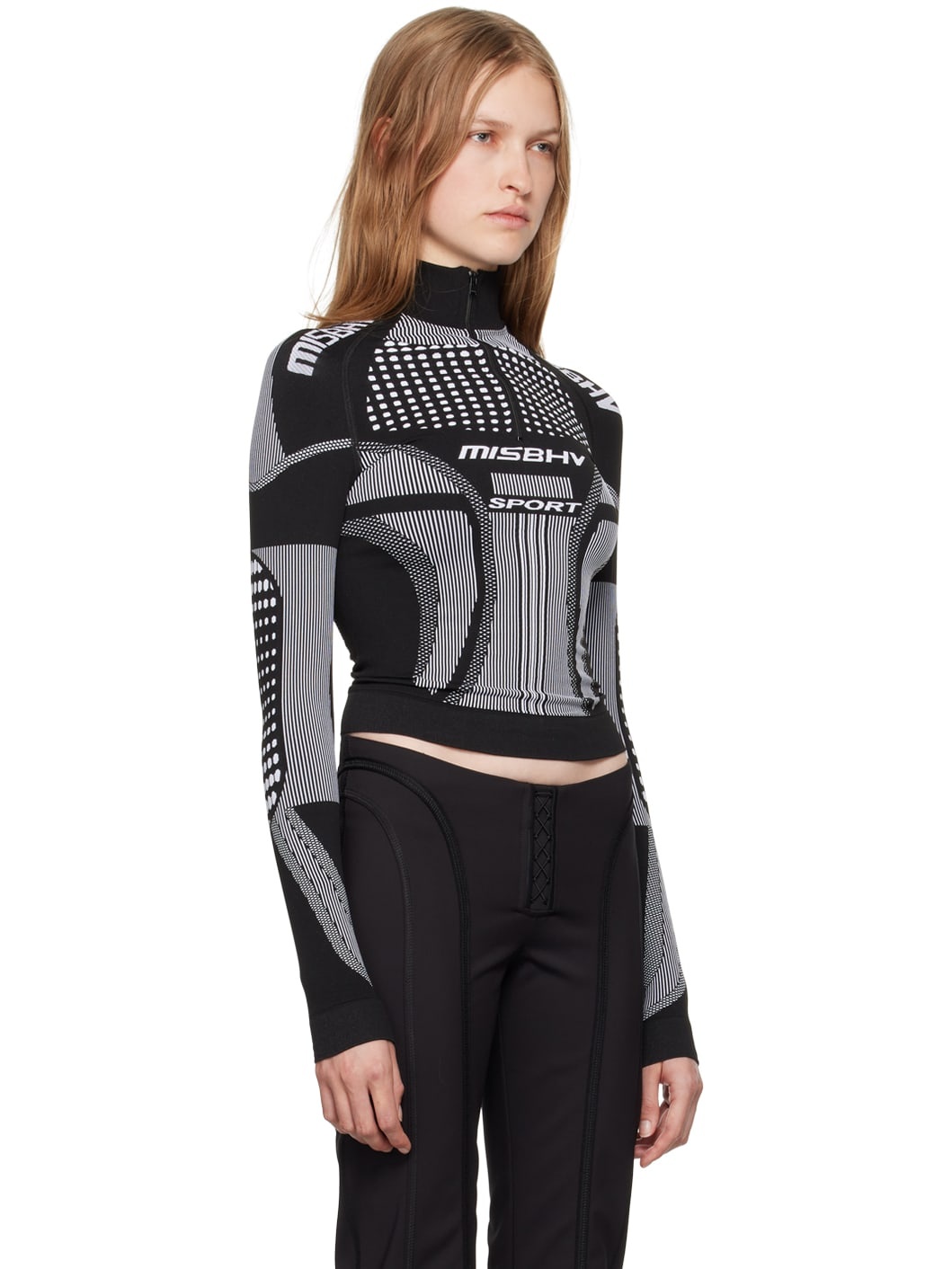 Black Europa Quarter-Zip Sport Top - 2