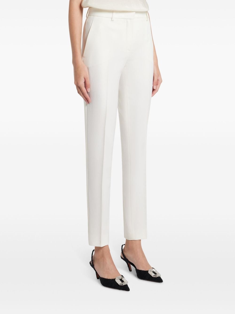 straight-leg wool trousers - 3