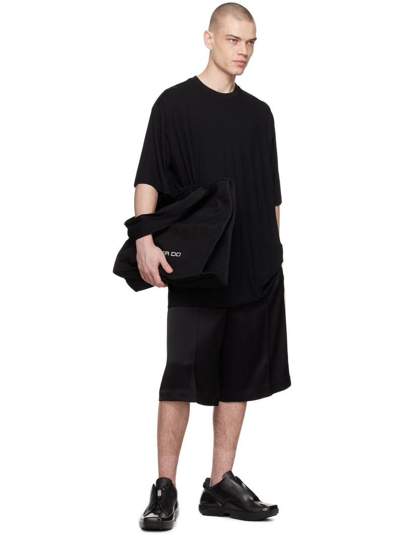 PETER DO Black Oversized Creased T-Shirt outlook