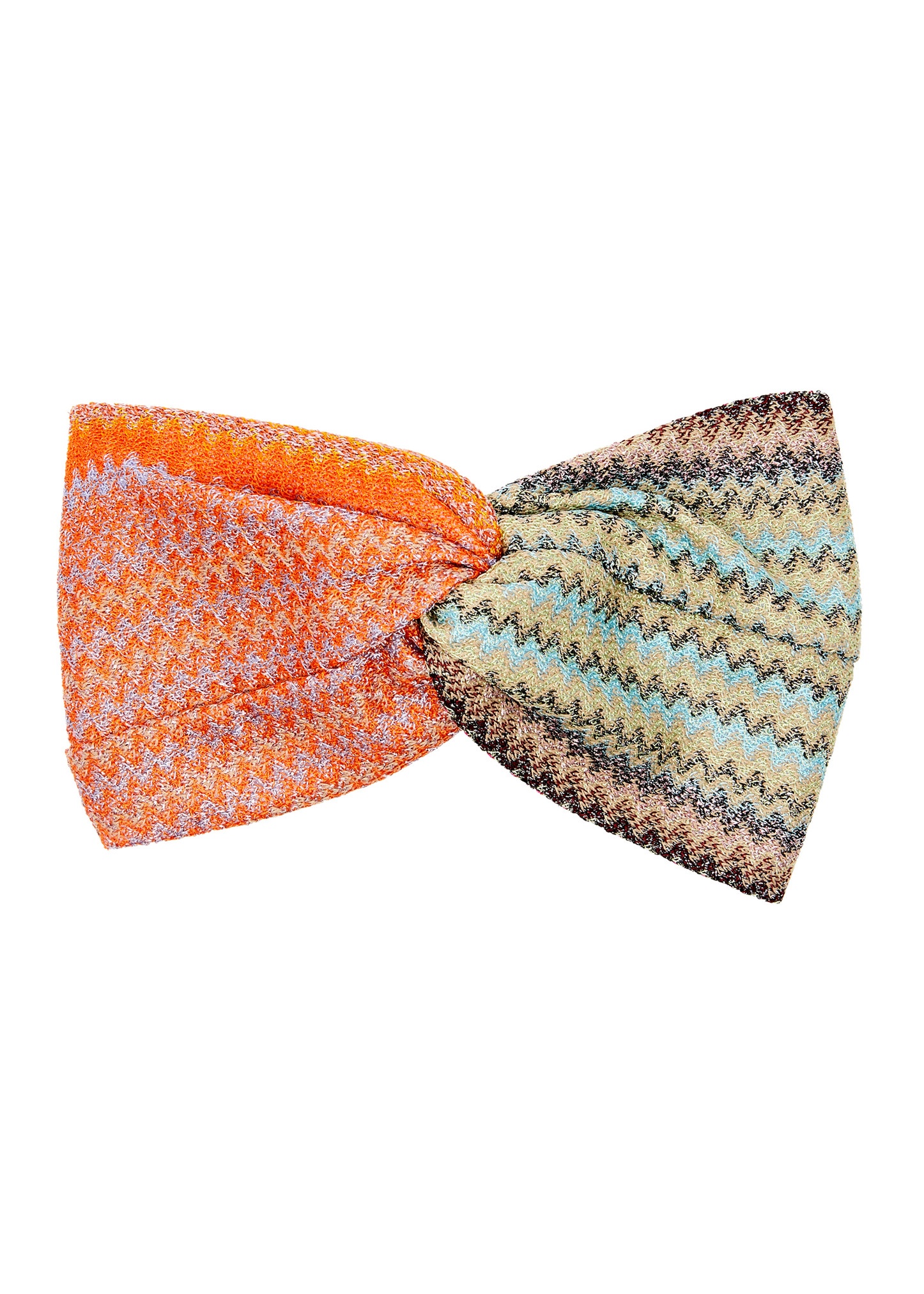 Zigzag-intarsia knitted headband - 1