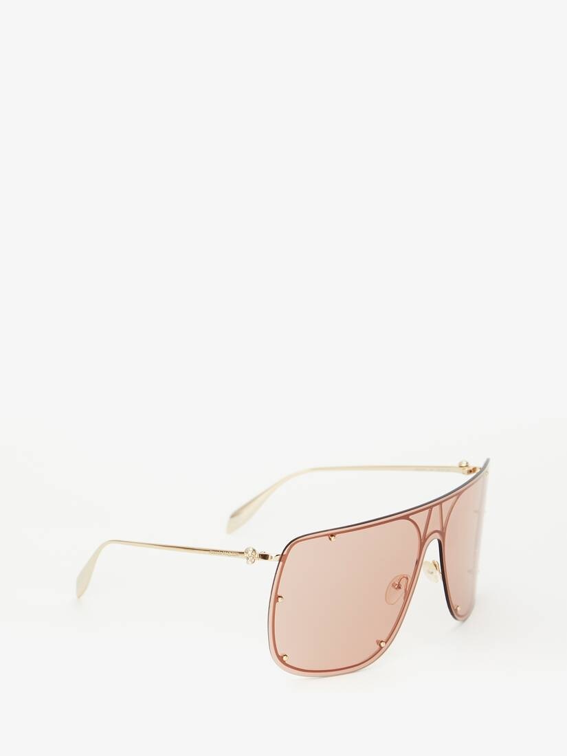 Skull Mask Sunglasses in Gold/brown - 3