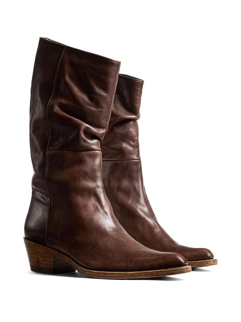KHAITE 35mm Clive pointed-toe boots outlook