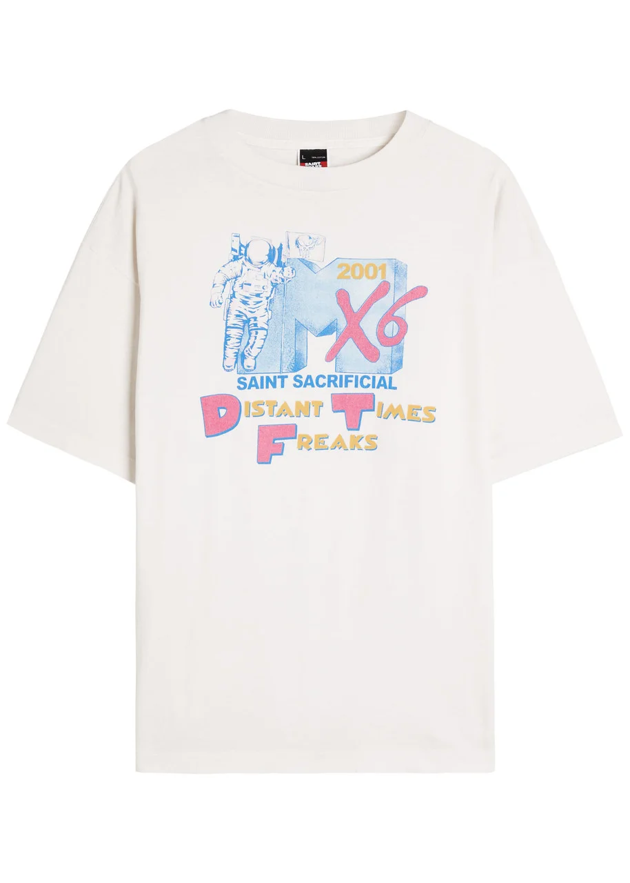 Saint Mxxxxxx Mtv Printed Cotton T-shirt - 1