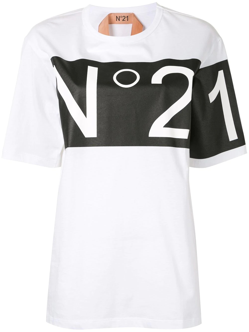 contrast logo print T-shirt - 1