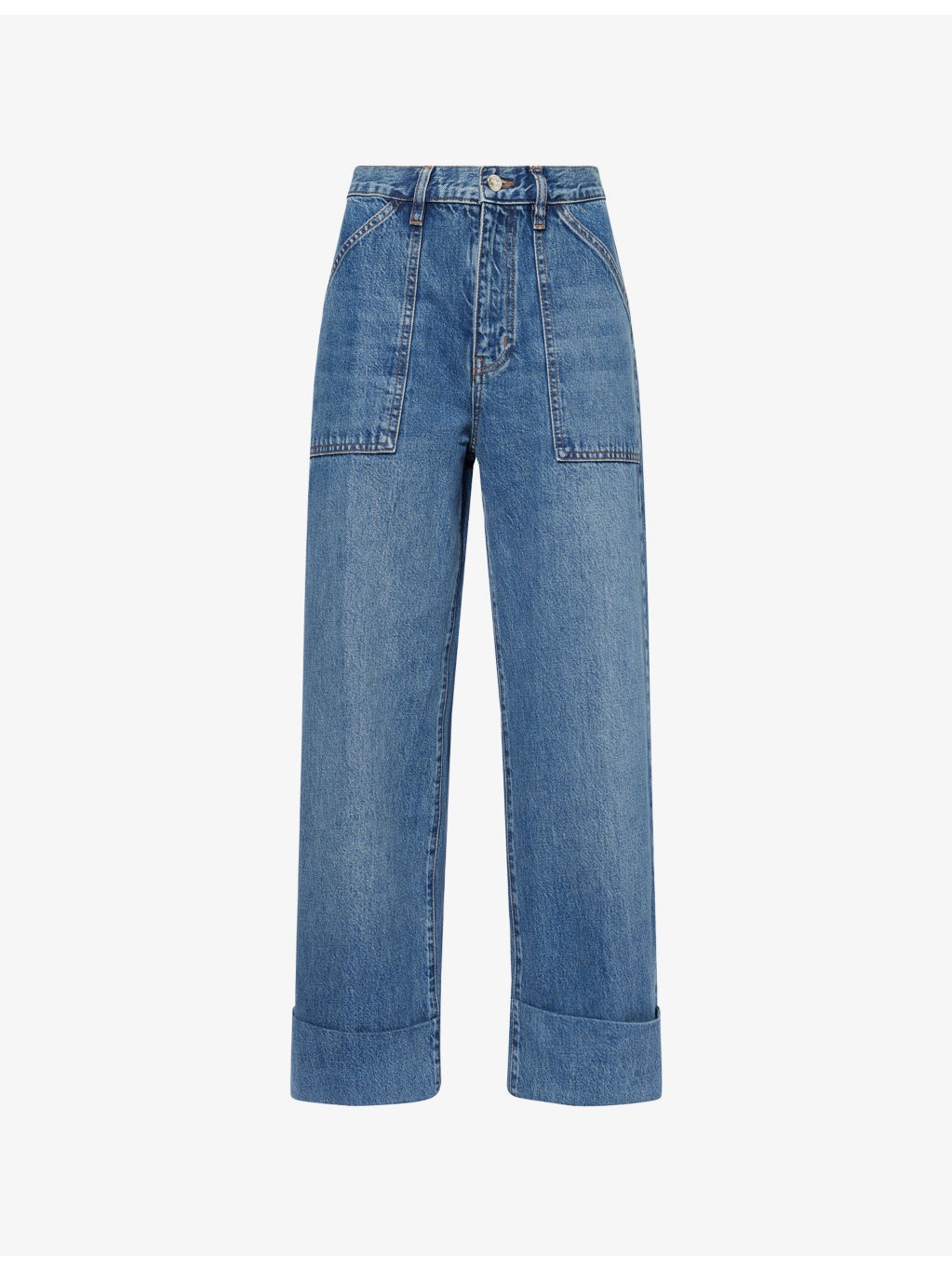 Utility Straight-Leg Cotton-Blend Jeans - 1