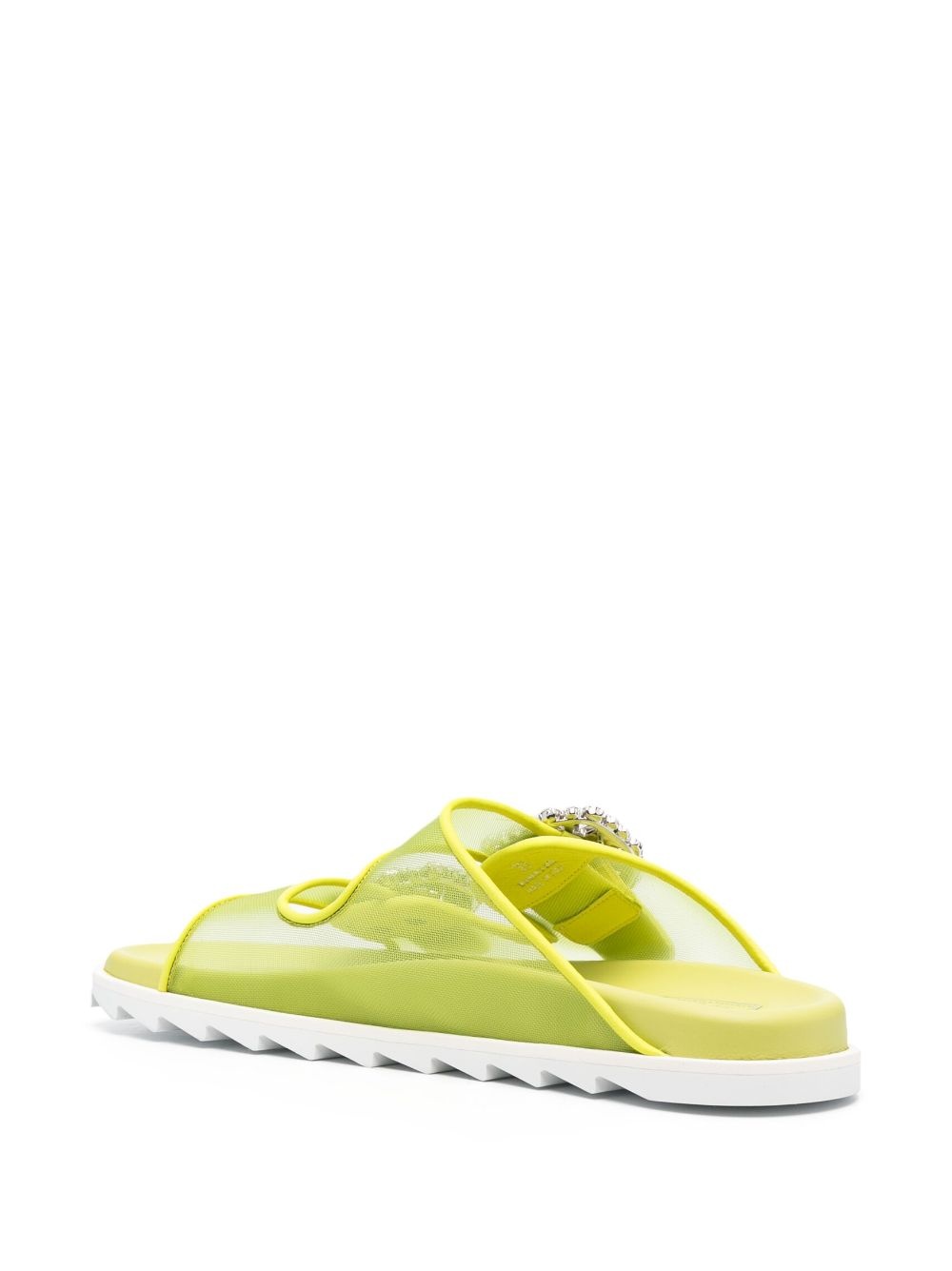 crystal-embellished double-buckle slides - 3