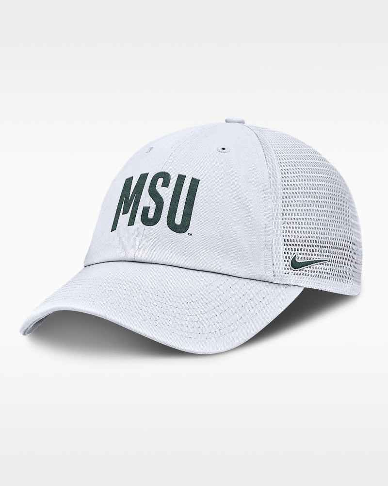Michigan State Primetime Campus Club Men's Nike College Trucker Adjustable Hat 1