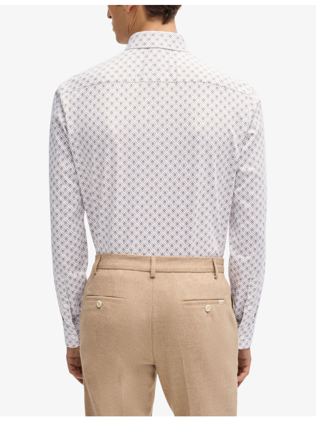 Printed slim-fit cotton-blend jersey shirt - 4