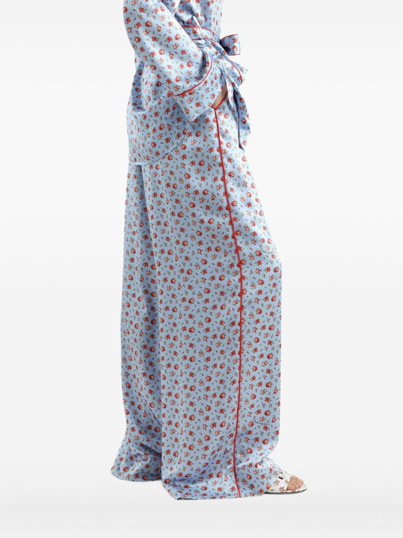 floral-print silk trousers 5