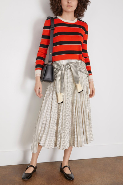 Plan C Striped Knit Sweater in Red Line outlook