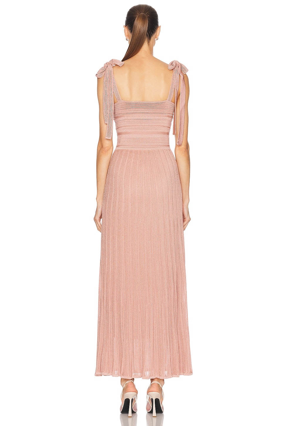 Lucky Metallic Tie Dress - 3