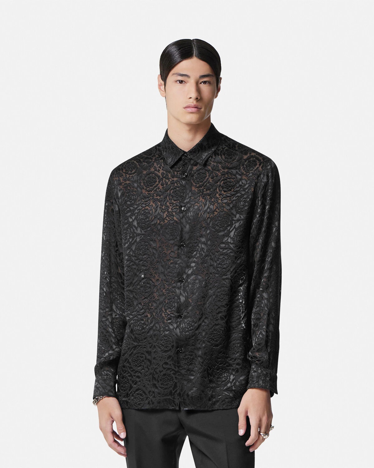 Barocco Devoré Silk Shirt - 4