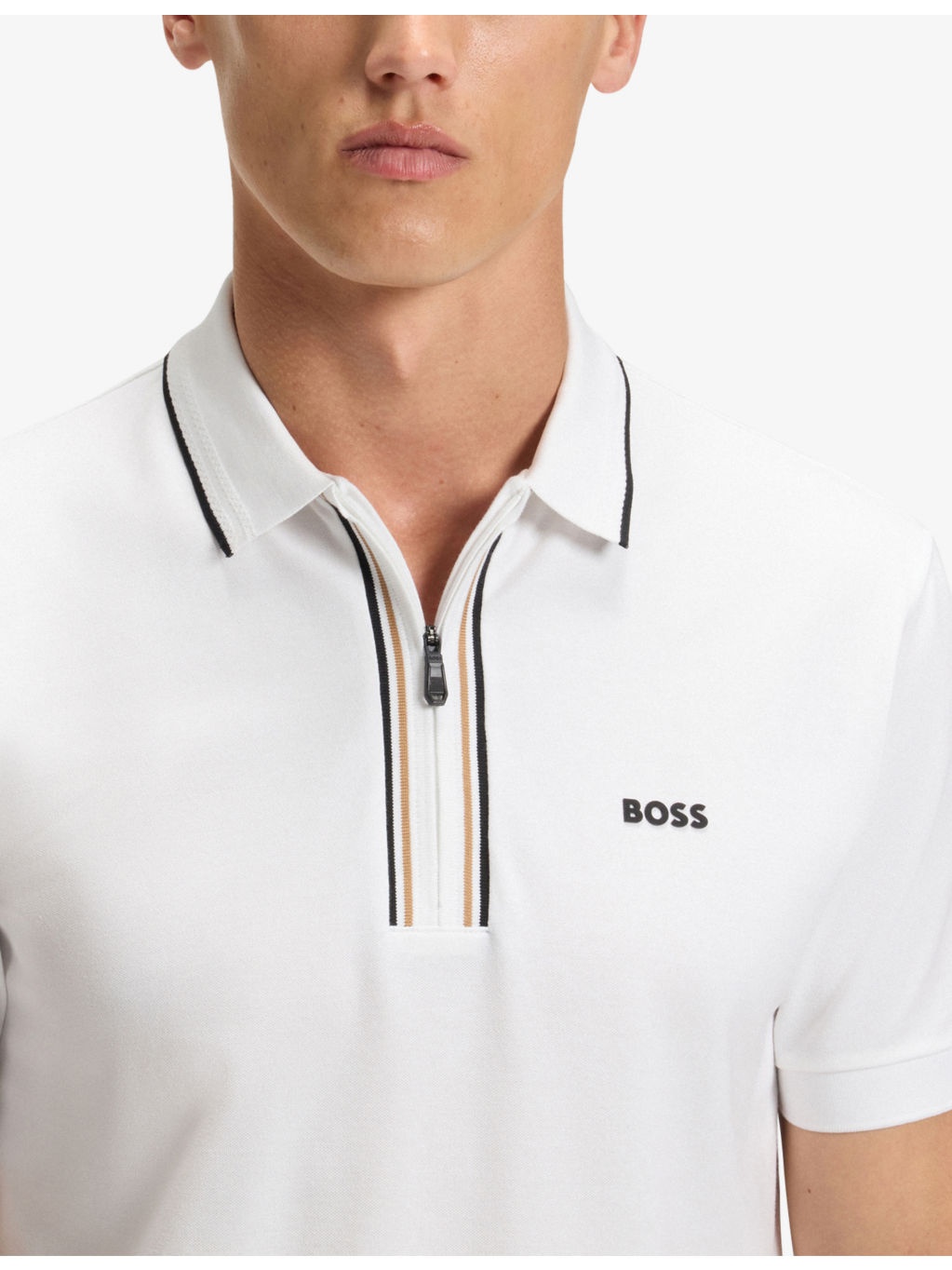 Logo-Print Short-Sleeve Stretch-Cotton Polo - 5