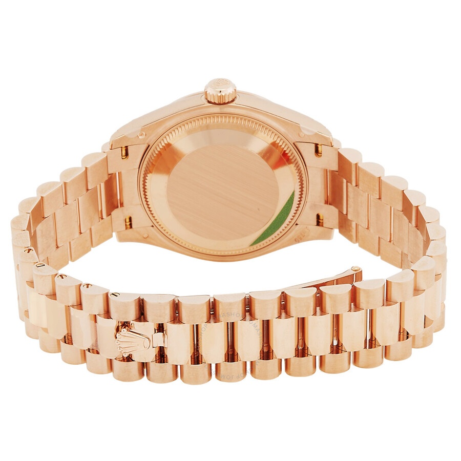 Rolex Datejust 31 Silver Floral-Motif Diamond Dial Automatic Ladies 18kt Everose Gold President Watc - 3