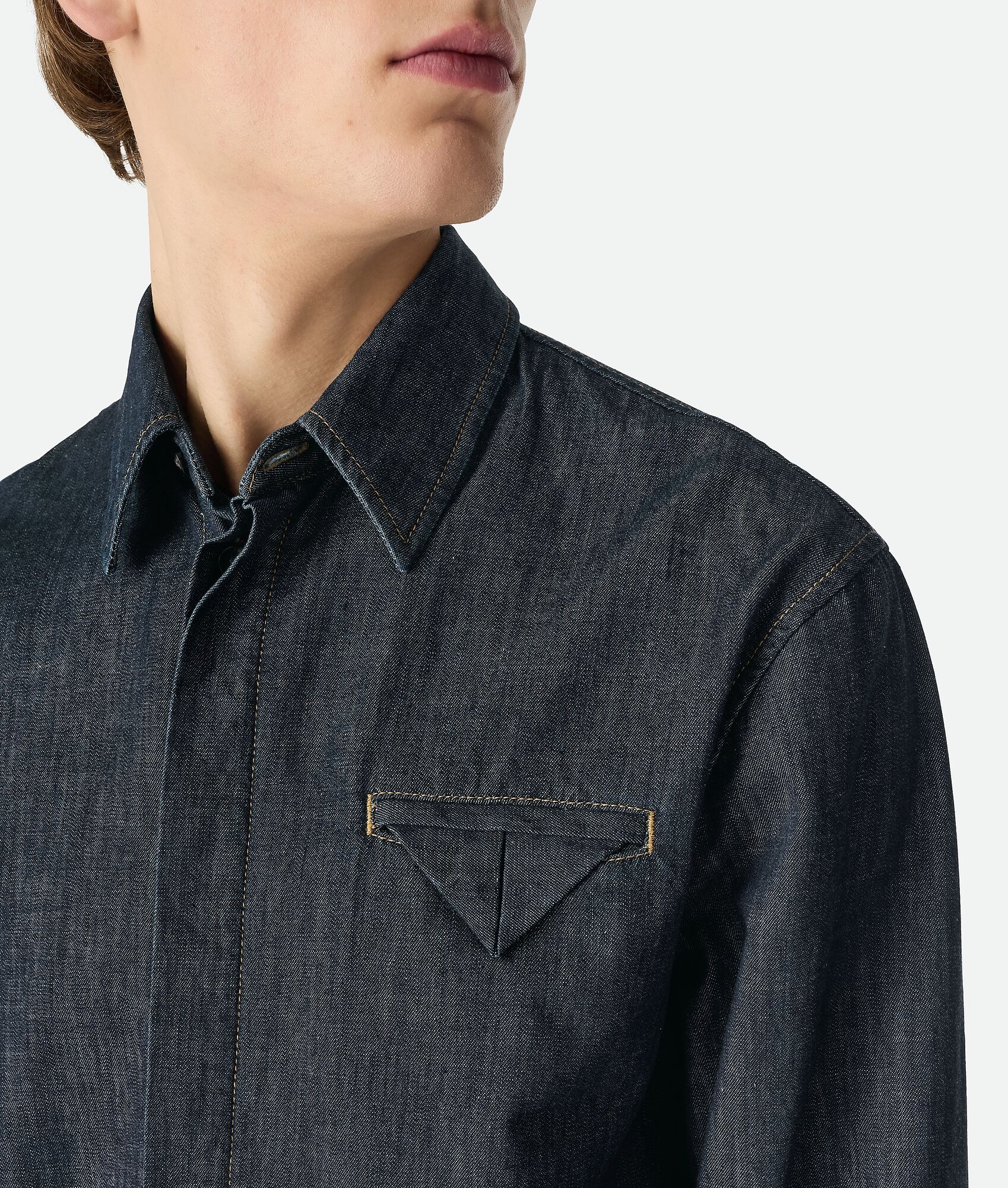 Rinsed Indigo Denim Shirt - 4
