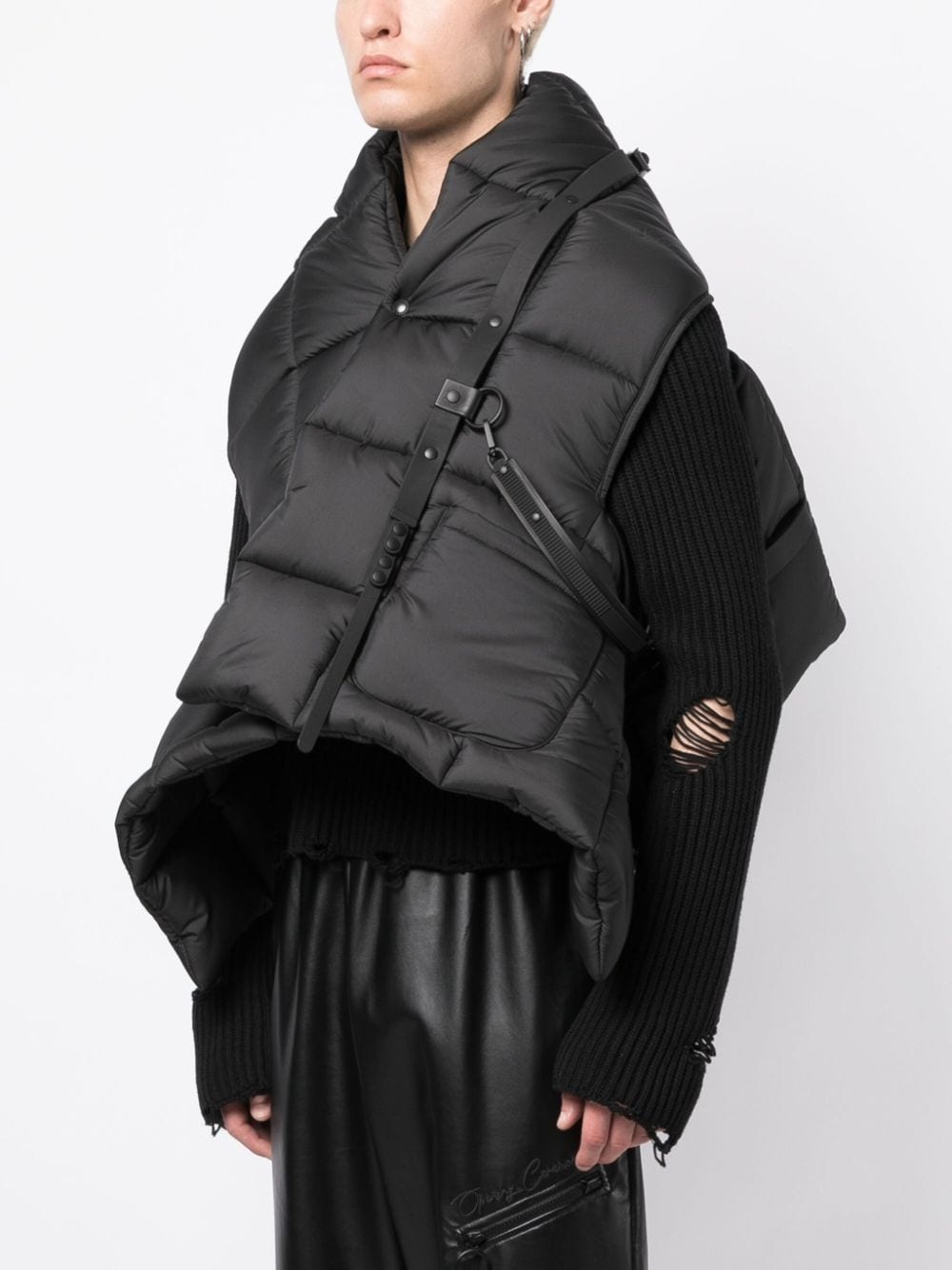 cropped padded gilet - 3