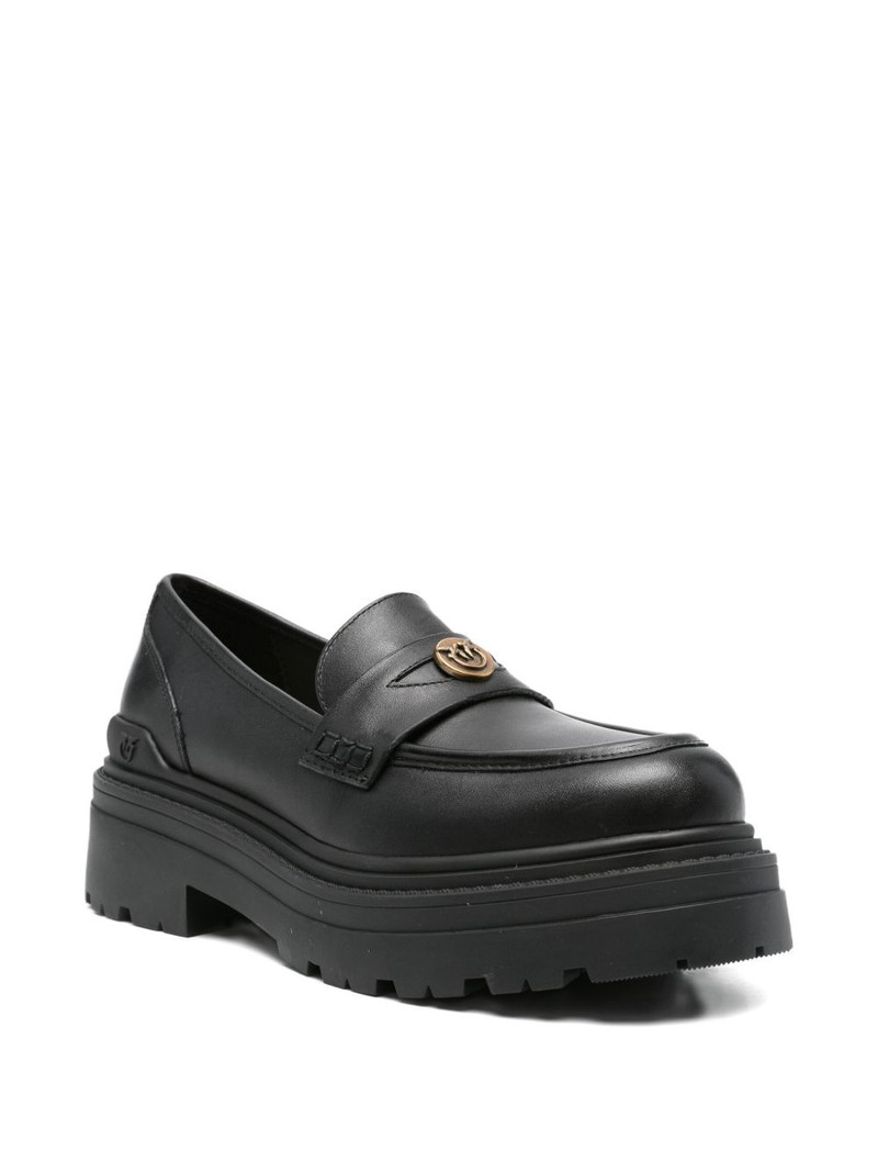 PINKO logo-plaque platform loafers outlook