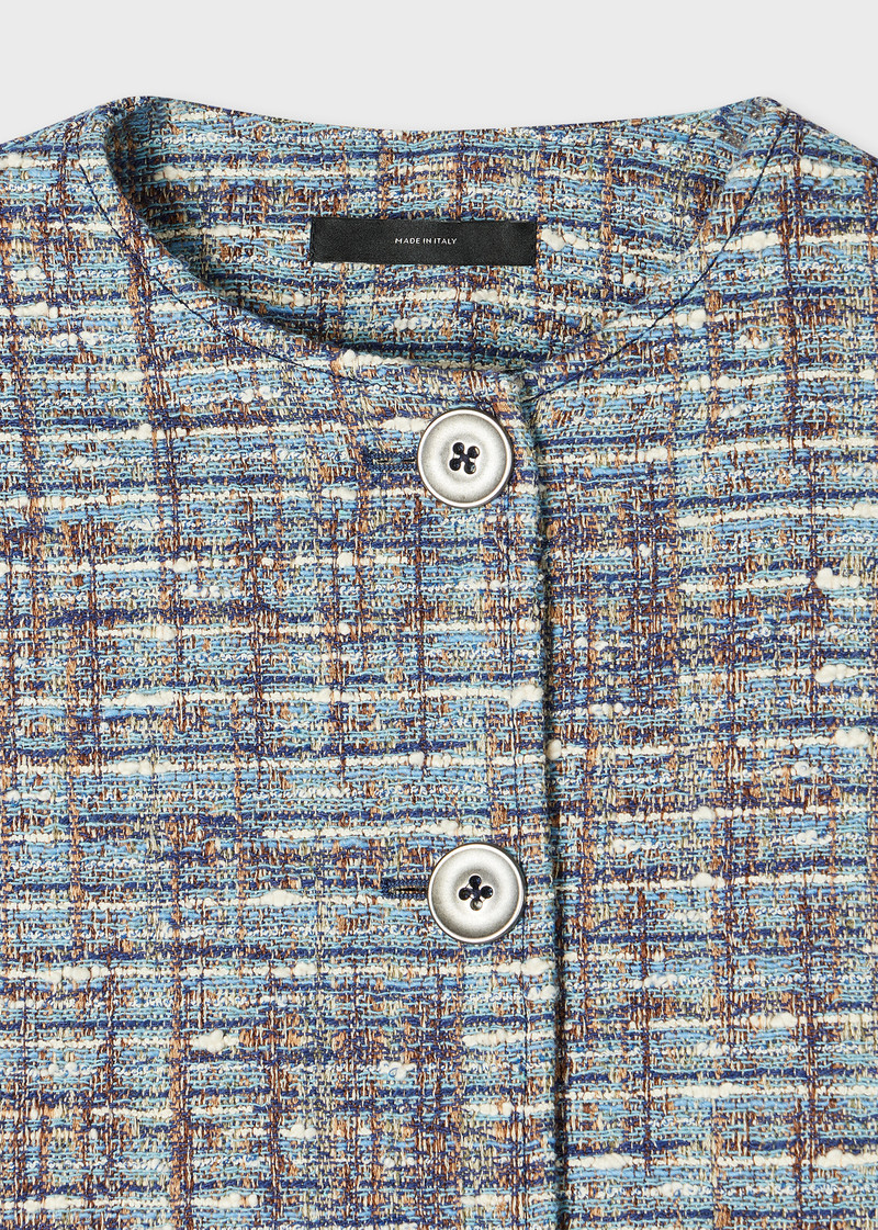 Paul Smith Women's Blue Textured Weave Jacket outlook