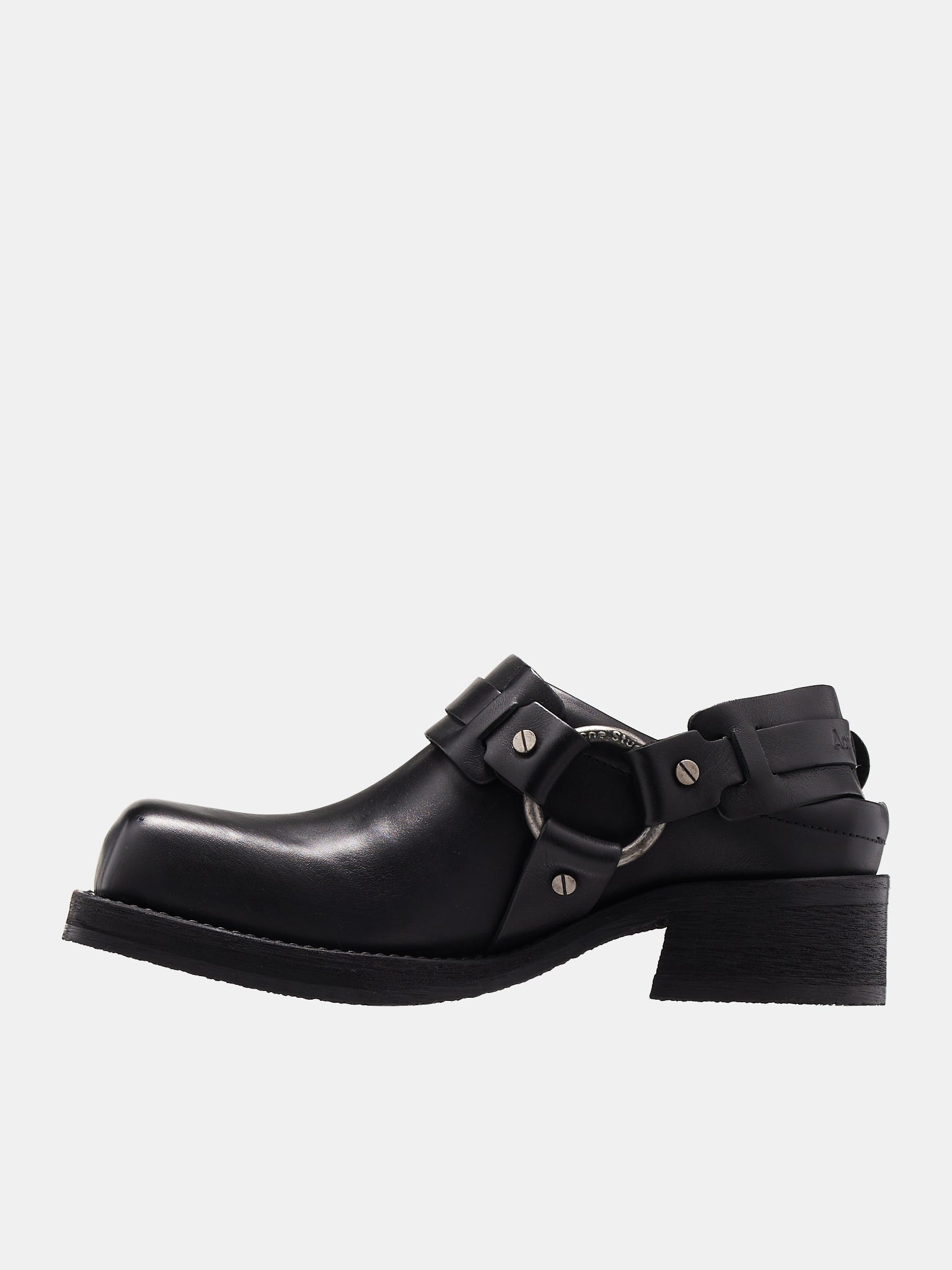 Leather Buckle Mule - 3