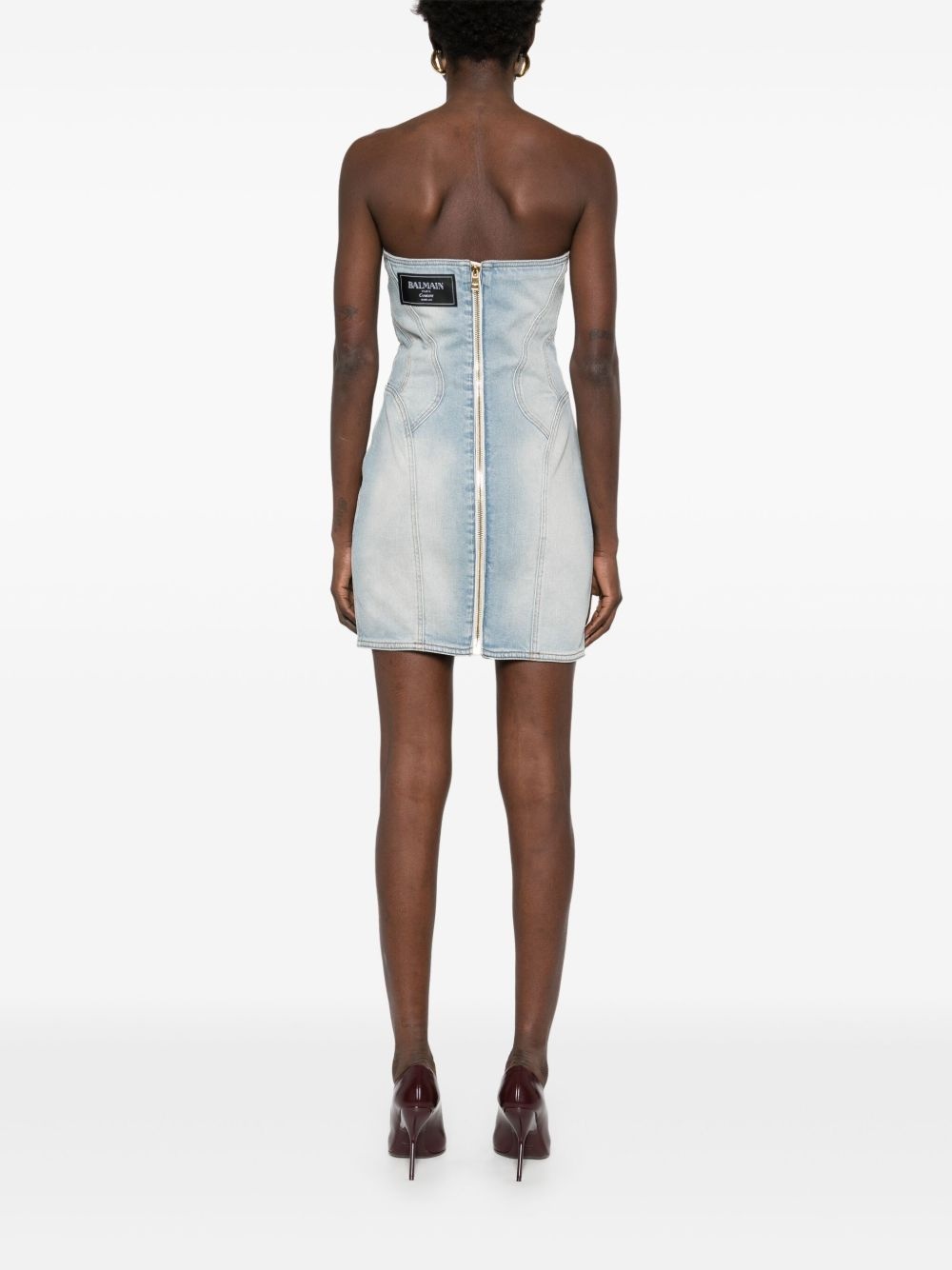 denim mini dress - 4