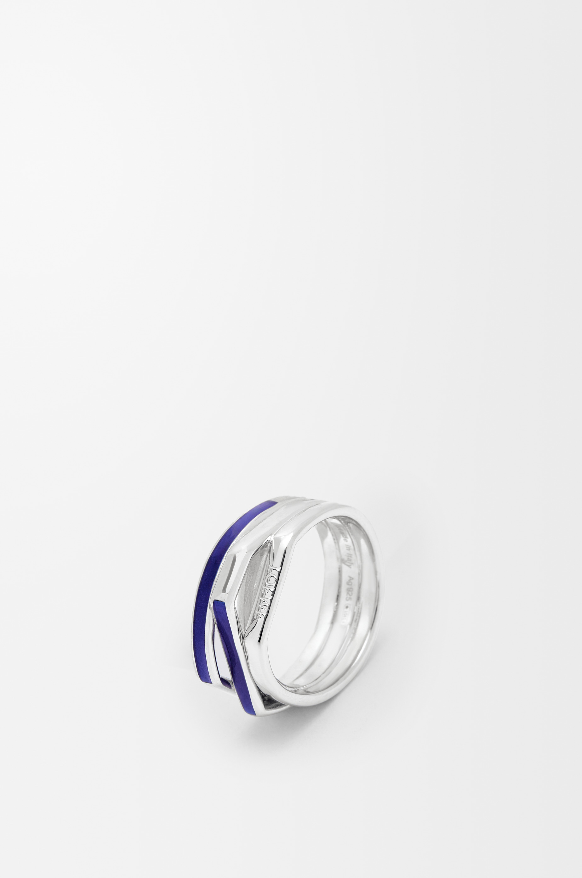 Stacked ring in sterling silver and enamel - 3