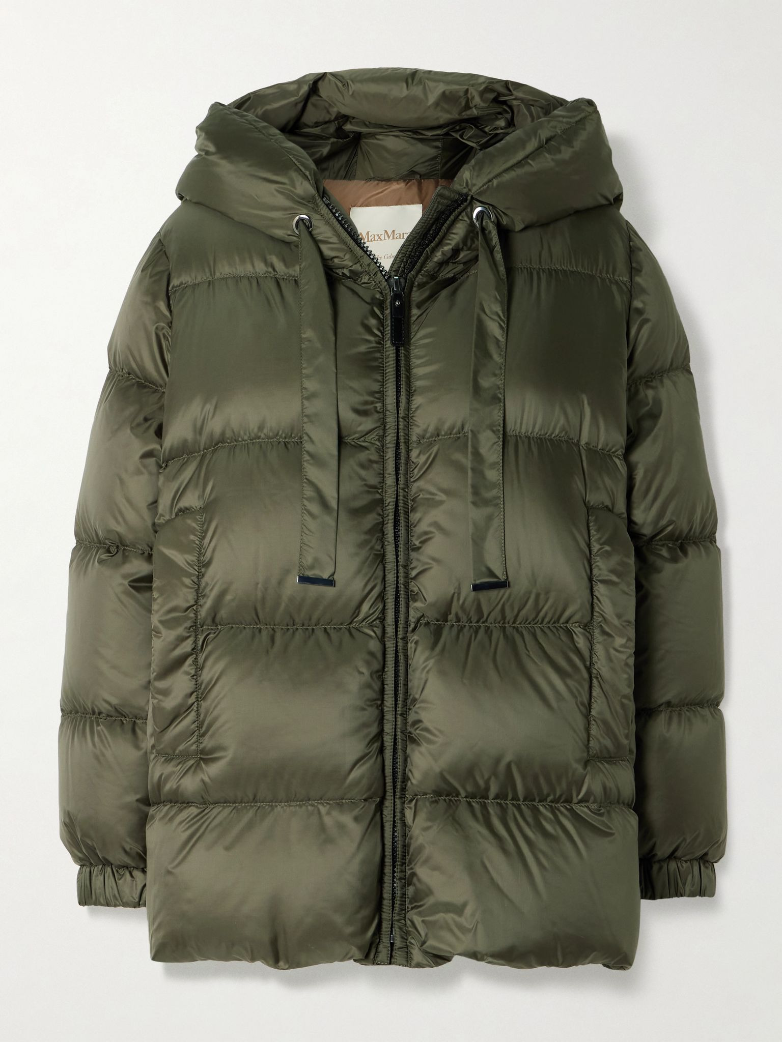 The Cube Seia hooded padded shell down coat Green - 1
